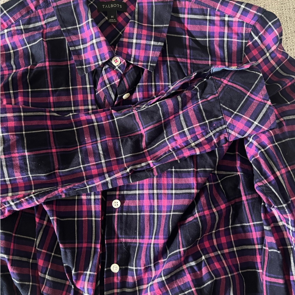 Talbots Plaid Button Down - image 3